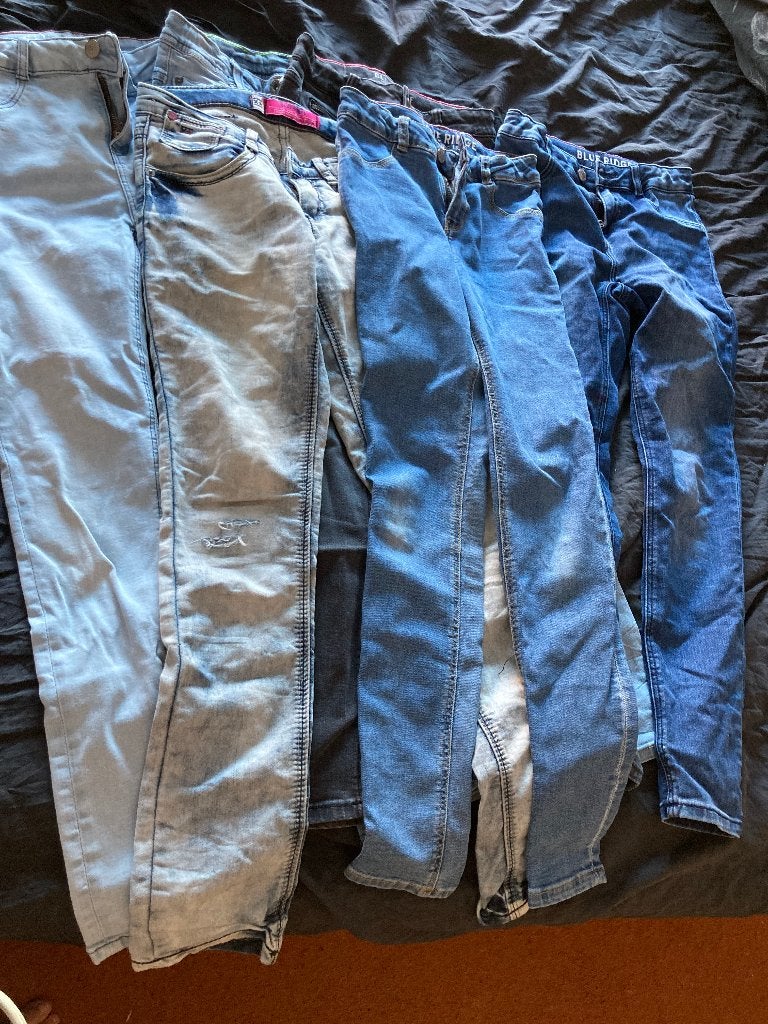 6 Spijkerbroeken maat 152 (meisje), Kinderen en Baby's, Kinderkleding | Maat 152, Ophalen of Verzenden, Zo goed als nieuw, Meisje