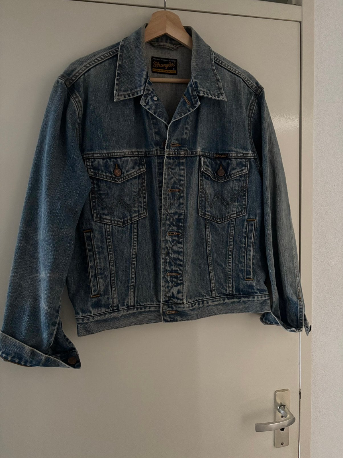 Wrangler Spijkerjack Maat S  Spijkerjas M ?, Ophalen of Verzenden, Gedragen
