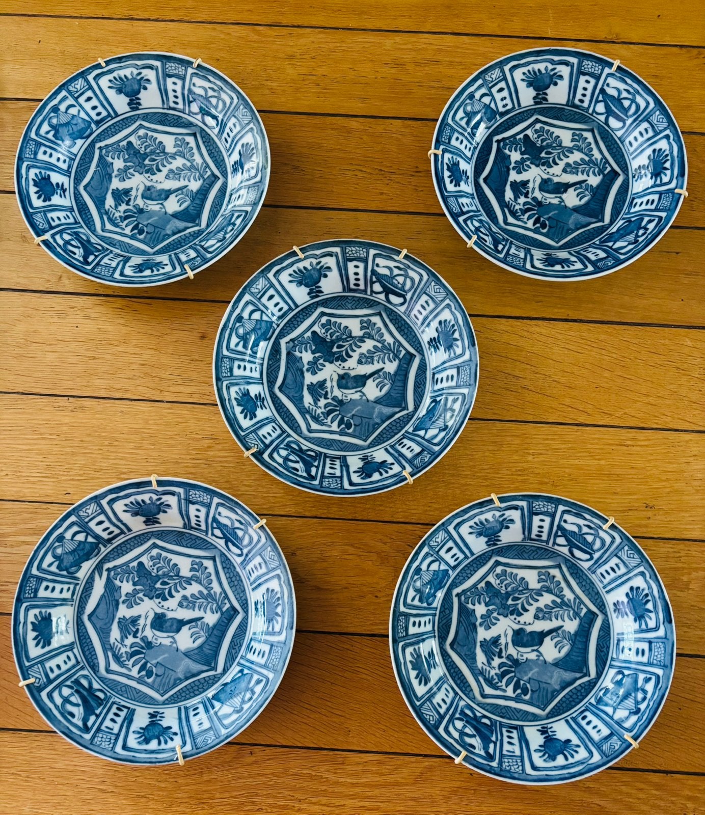 5 Chinese Wanli stijl wandborden 1920, Ophalen of Verzenden
