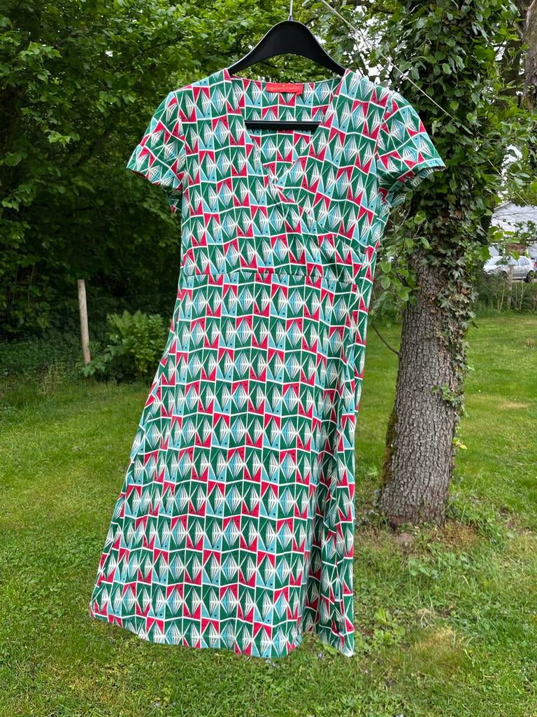 Bakery Ladies Jurk met Geometrische Print - Maat S, Overige kleuren, Ophalen of Verzenden, Zo goed als nieuw, Knielengte