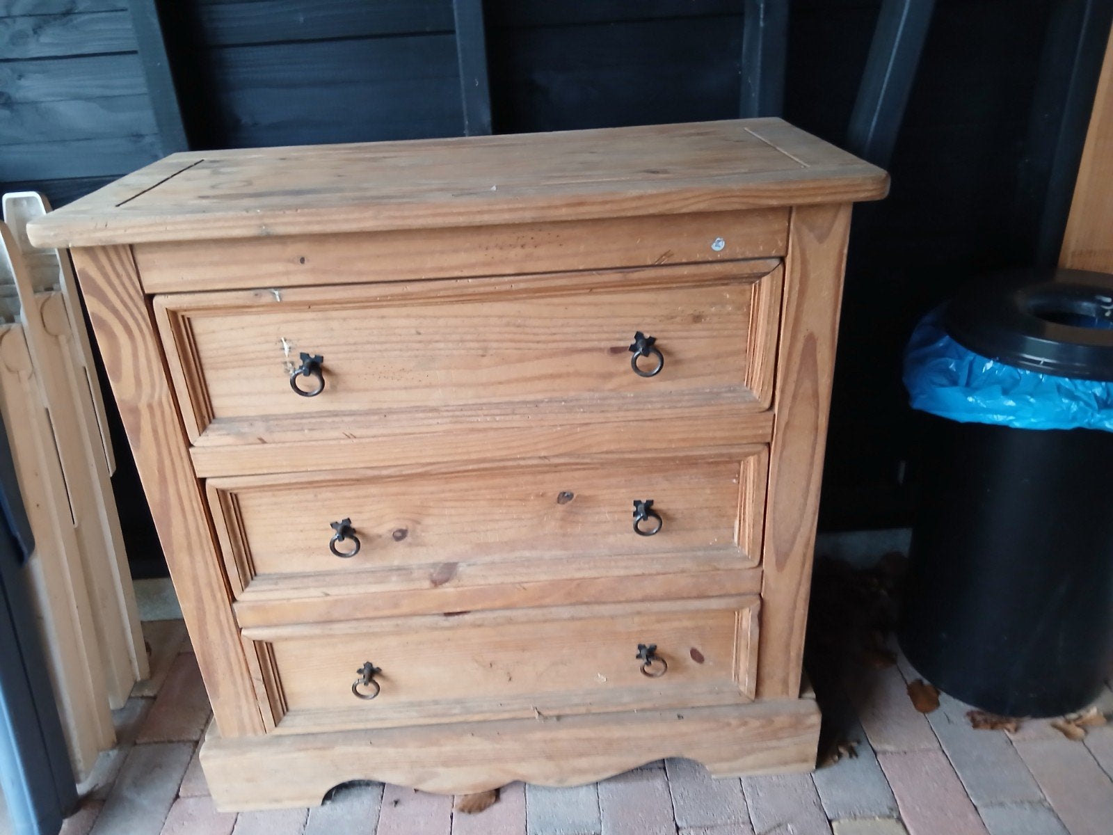 Mexicaanse grenen ladenkast - Rustieke stijl, Ophalen, Gebruikt, 50 tot 100 cm, 3 of 4 laden