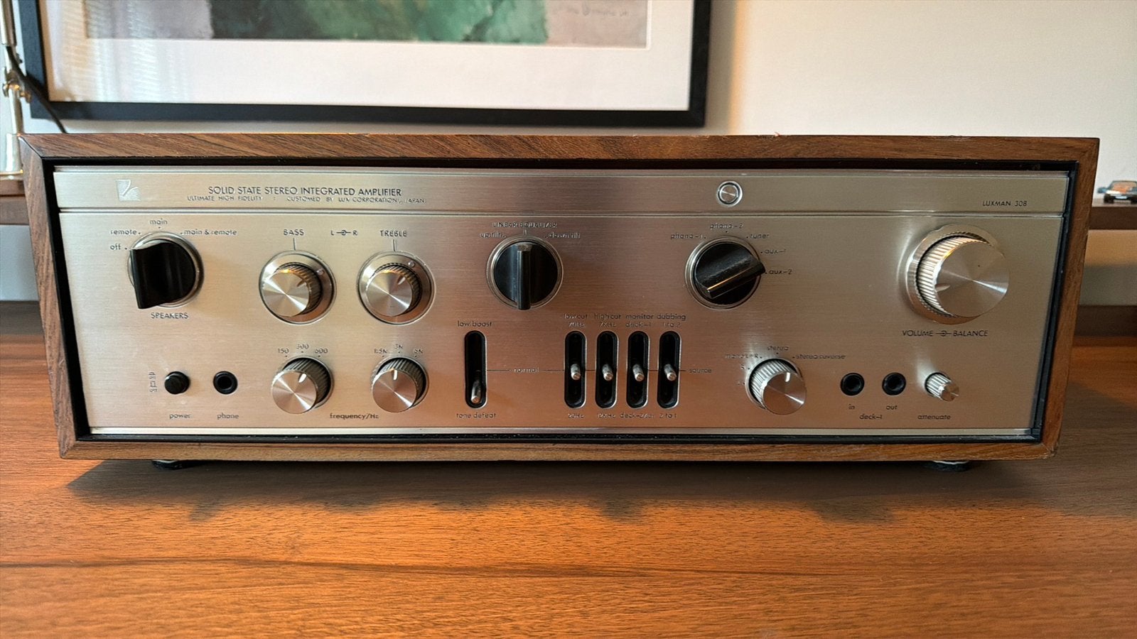 Luxman 308 Solid state stereo int. Amp., Overige merken, Gebruikt, Ophalen of Verzenden, 60 tot 120 watt