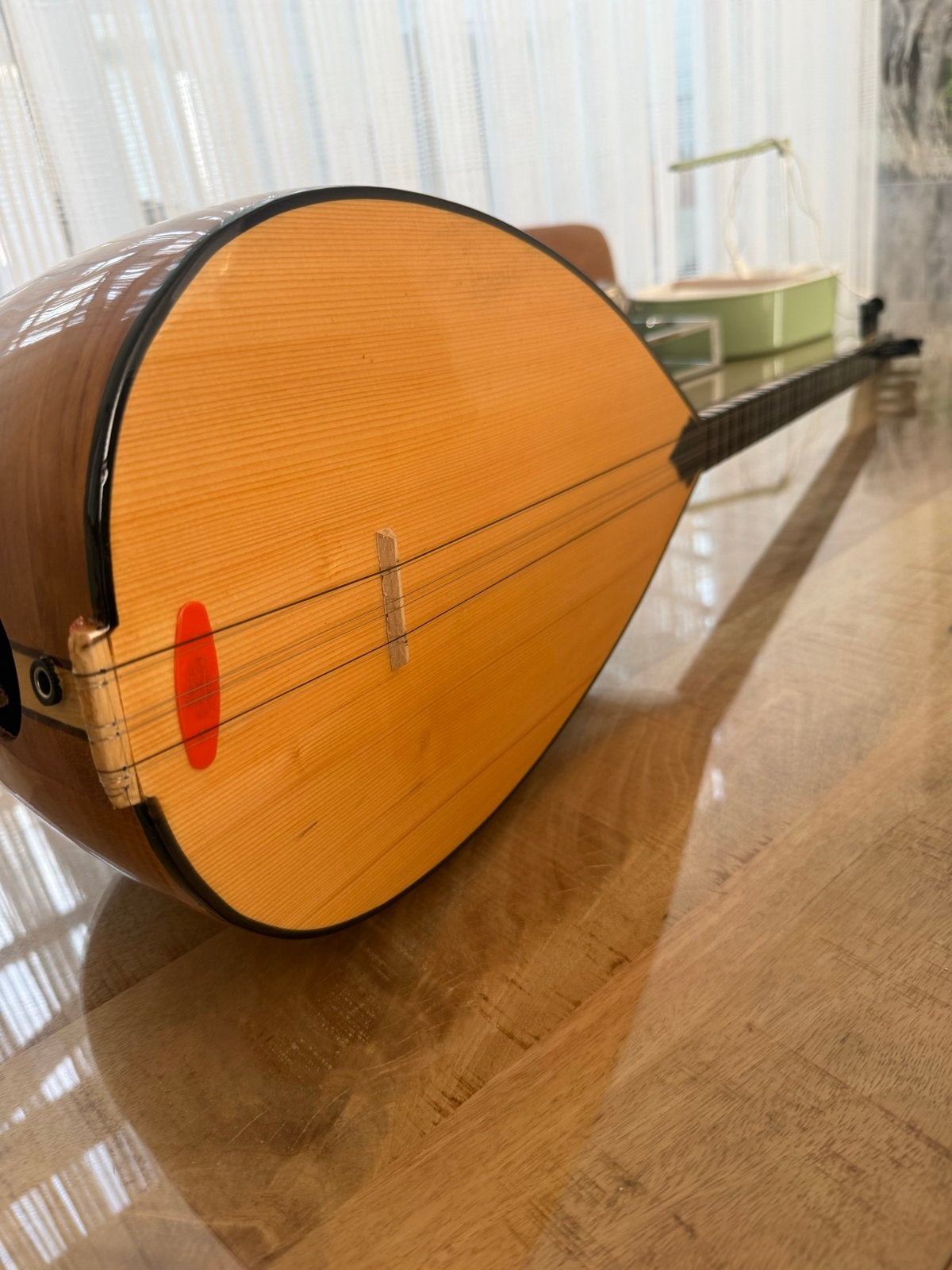 Turkse gitaar (lange hals) met hoes/ Baglama uzun sap, Muziek en Instrumenten, Ophalen, Zo goed als nieuw, Luit, Saz of Bouzouki