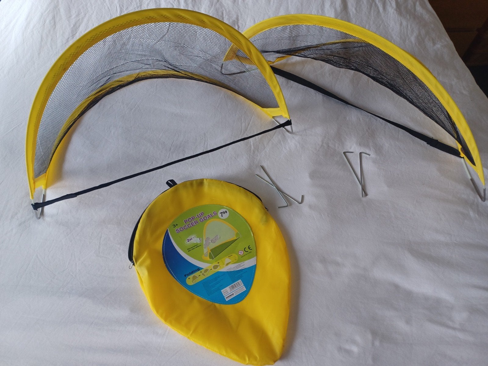 2 Mini Pop-Up Voetbaldoelen voor Kinderen - Zeeman, Ophalen, Zo goed als nieuw