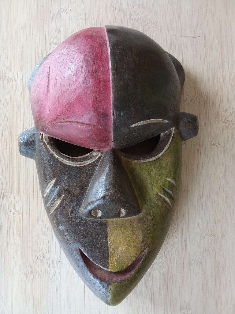 Afrikaanse maskers de Songye groep Congo - Kinshasa (13)., Hout, Afrika, Masker, Ophalen of Verzenden