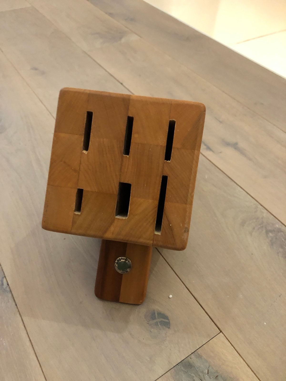 Legnoart Messenblok Hout RVS - Afneembaar voor Reiniging, Huis en Inrichting, Overige typen, Hout, Ophalen of Verzenden, Zo goed als nieuw