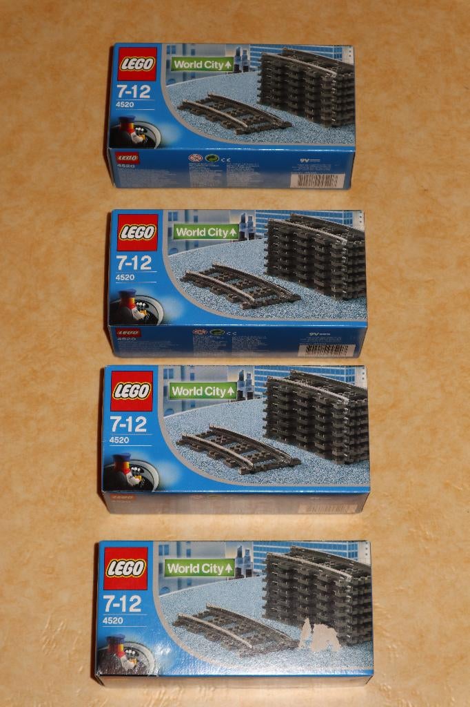 Lego 4520 9 volt trein bochten nieuw, Ophalen of Verzenden, Nieuw, Complete set, Lego