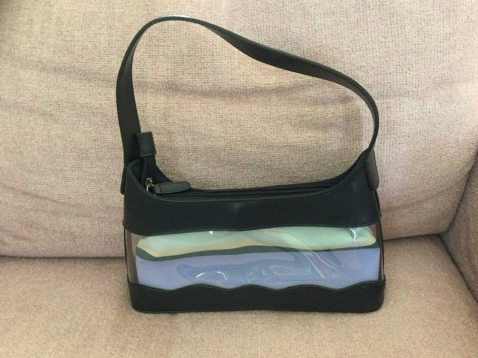 Unieke tas, doorzichtig met binnentas, Sieraden, Tassen en Uiterlijk, Tassen | Damestassen, Ophalen of Verzenden, Zo goed als nieuw