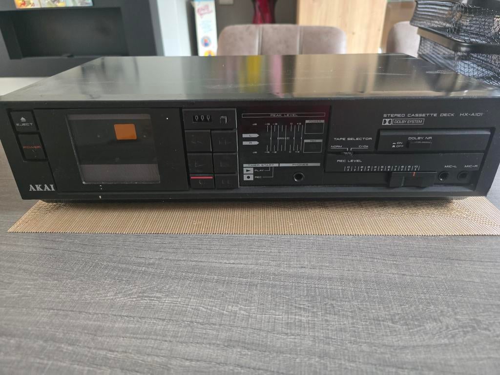 Akai HX-A101 Stereo Cassette Deck - Vintage Tapedeck, Ophalen of Verzenden, Enkel, Akai, Tape counter