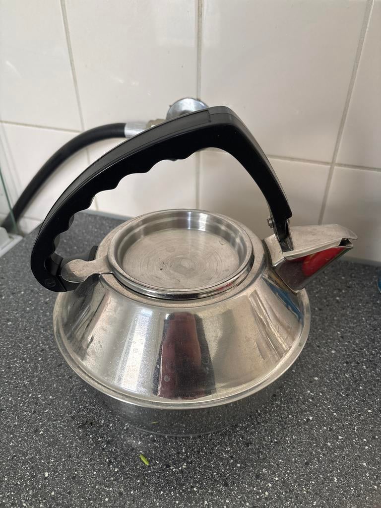 Roestvrijstalen fluitketel, Theepot/fluitketel, Gebruikt, Zilver, Ophalen of Verzenden