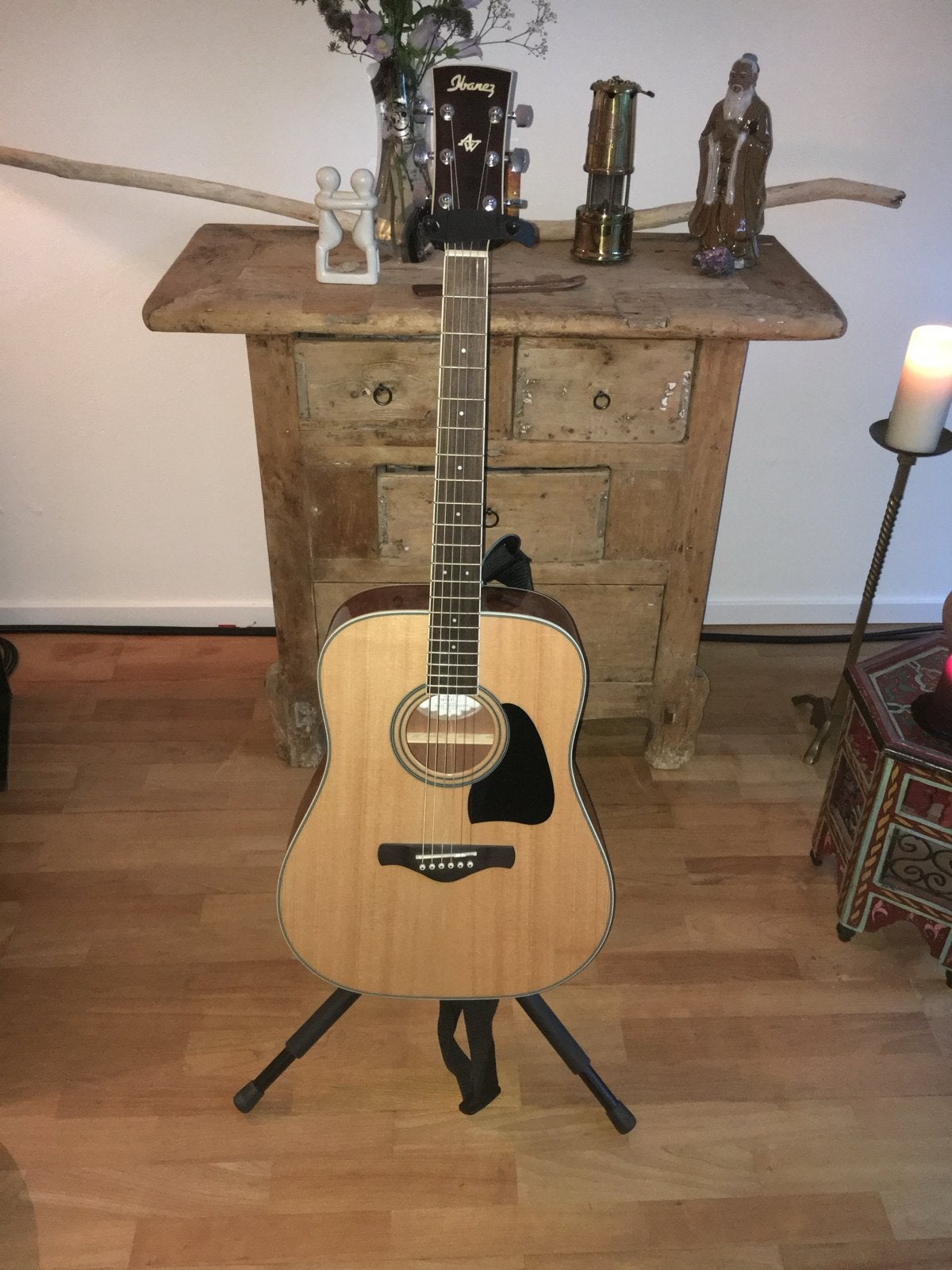 Ibanez AW70-NT Western gitaar met accessoires, Muziek en Instrumenten, Ophalen, Zo goed als nieuw, Western- of Steelstringgitaar