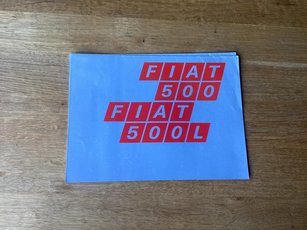 Originele Fiat 500 / 500L brochure uit 1970, Ophalen of Verzenden, Zo goed als nieuw, Overige merken