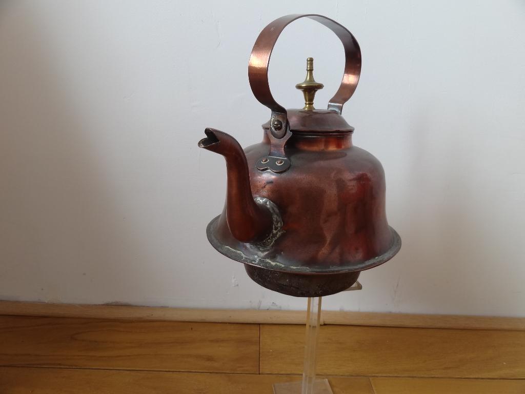 Bouilloire, koper met deksel, hoogte totaal 28 cm, Verzenden, Koper