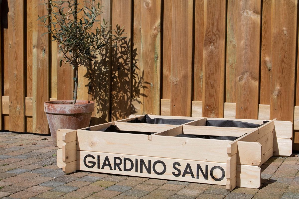 Kweekbak hout Giardino Sano 100x100cm | NIEUW IN VERPAKKING, Tuin en Terras, Bloembakken en Plantenbakken, Ophalen, Minder dan 30 cm