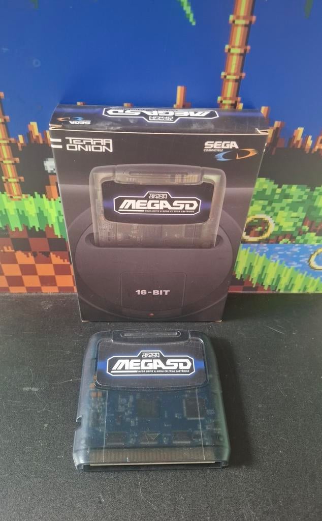 Terraonion Mega SD flashcart Sega CD Mega Drive, Spelcomputers en Games, Games | Sega, Zo goed als nieuw, Mega Drive, Ophalen of Verzenden