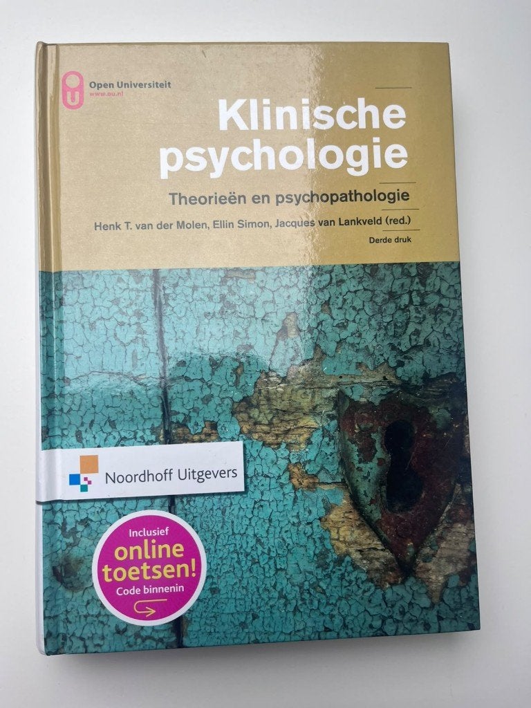 Klinische psychologie - Theorieën en psychopathologie, Henk T. van der Molen, Ellin Simon, Jacques van Lankveld (red.), Zo goed als nieuw
