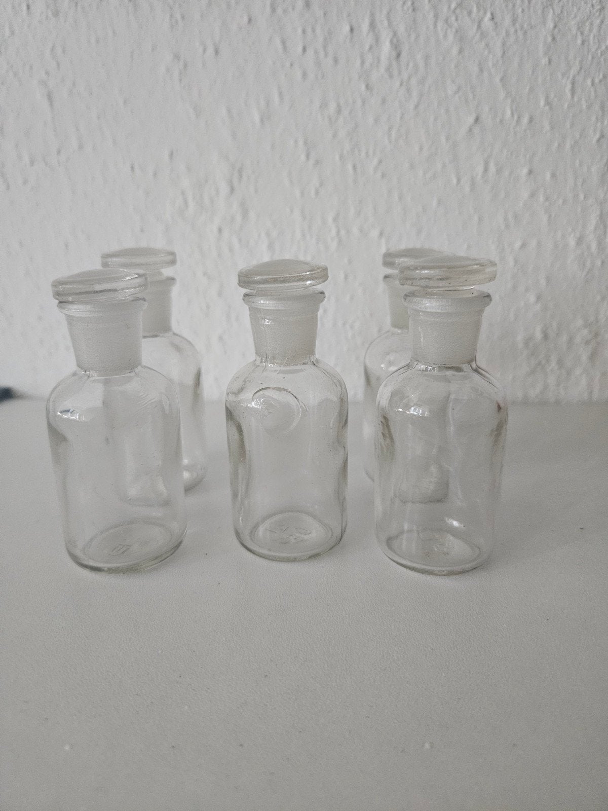 5 Apothekersflesjes met glazen stop, Ophalen of Verzenden