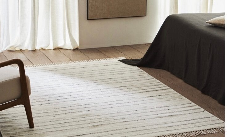 Zara Home gestreept wollen vloerkleed 200x300cm, Huis en Inrichting, Ophalen, 200 cm of meer, Zo goed als nieuw, 200 cm of meer
