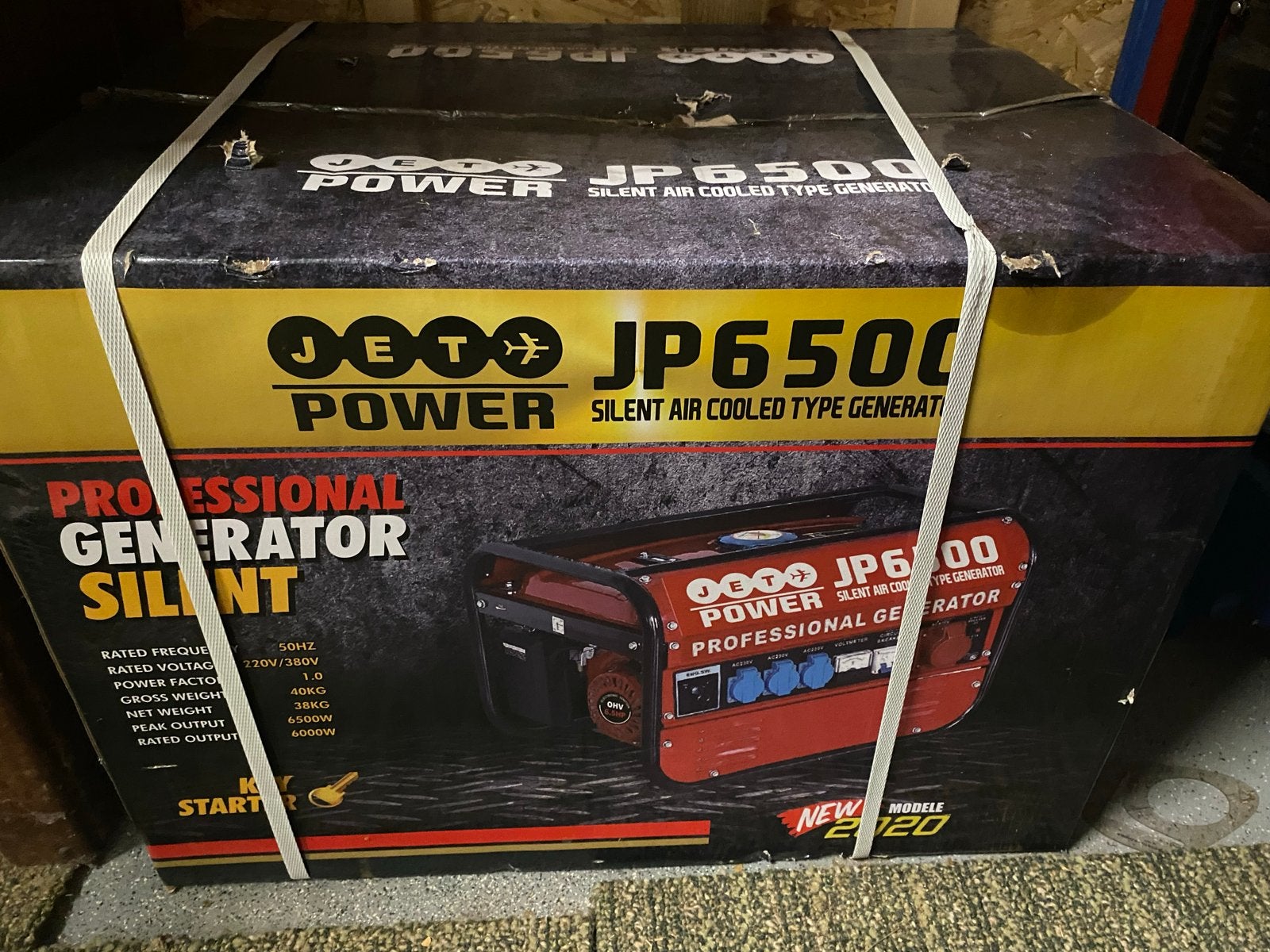 Nieuwe JET POWER JP6500 Stille Luchtgekoelde Generator, Ophalen, Nieuw