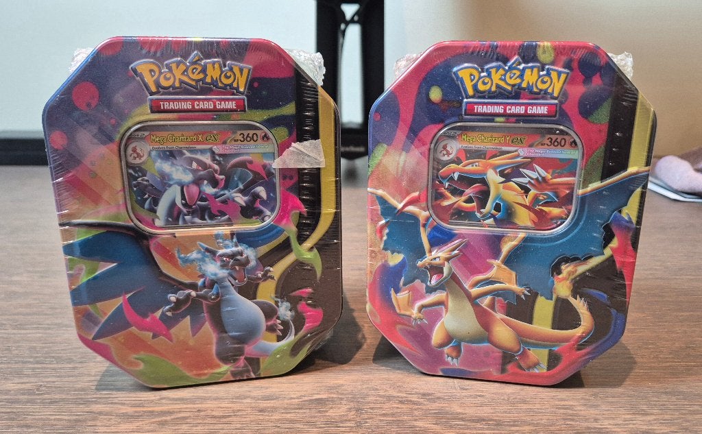 Pokemon Mega Charizard X & Y Tin Set, Ophalen of Verzenden, Nieuw, Overige typen, Foil