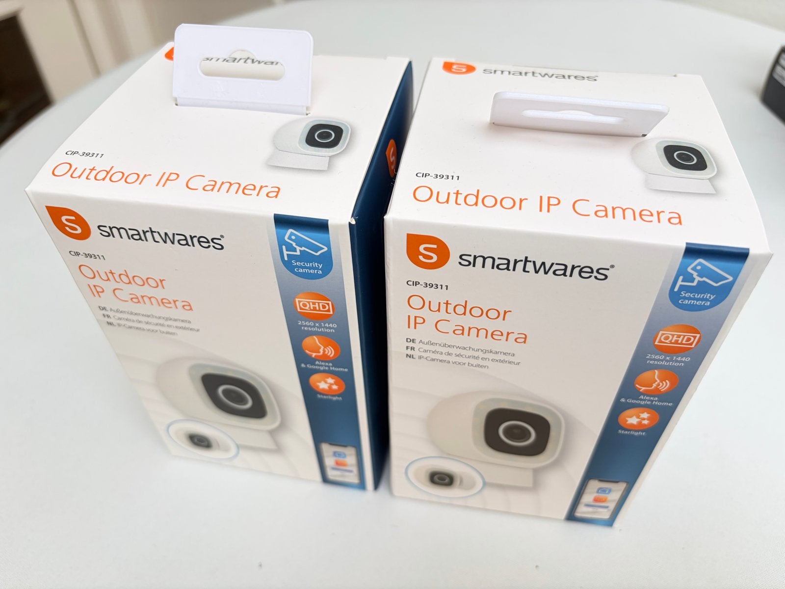 2 stuks Smartwares Outdoor IP Camera QHD CIP-39311, Audio, Tv en Foto, Videobewaking, Ophalen of Verzenden, Nieuw, Buitencamera