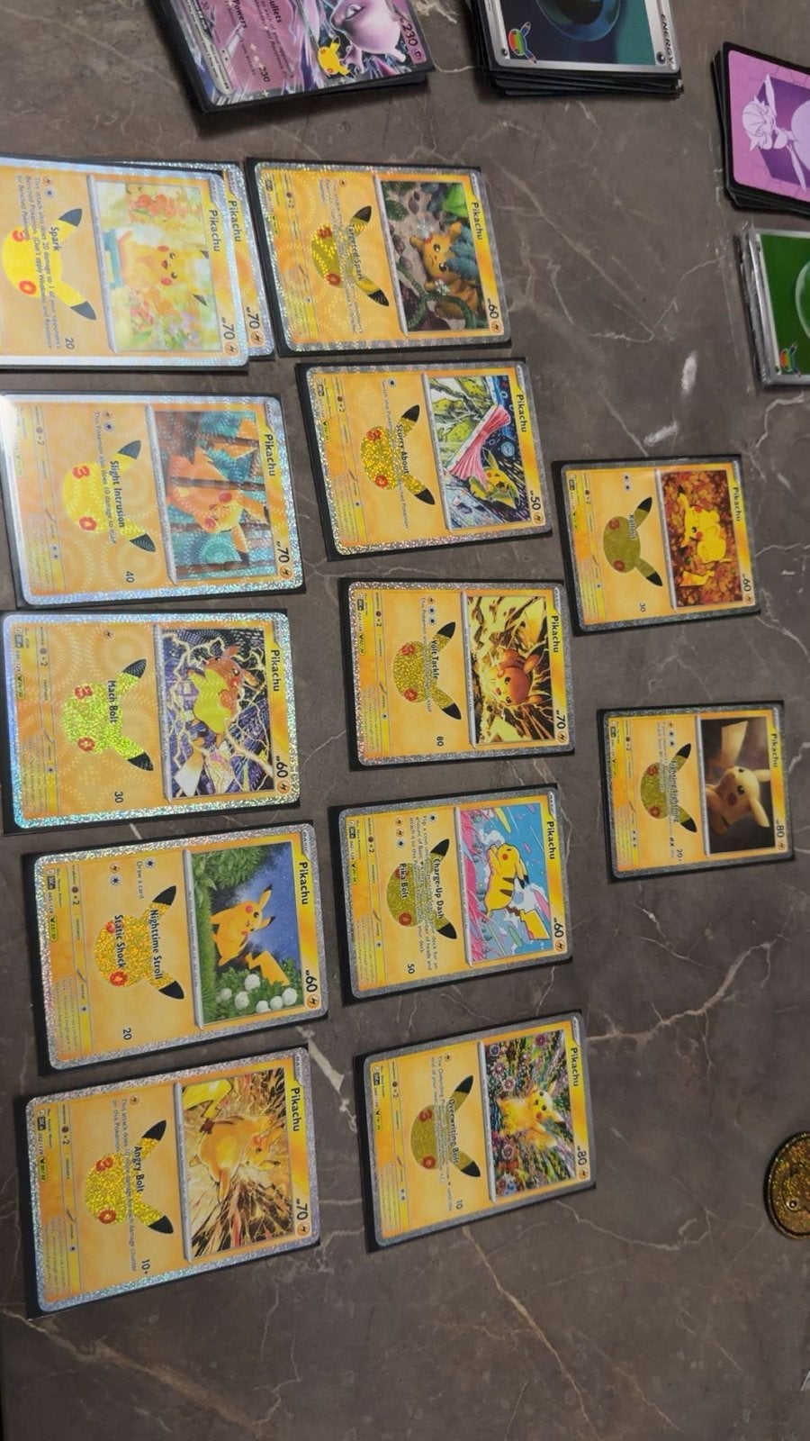 Pokémon kaarten collectie - Pikachu, Mewtwo, Umbreon, Grenin, Ophalen of Verzenden, Gebruikt, Meerdere kaarten