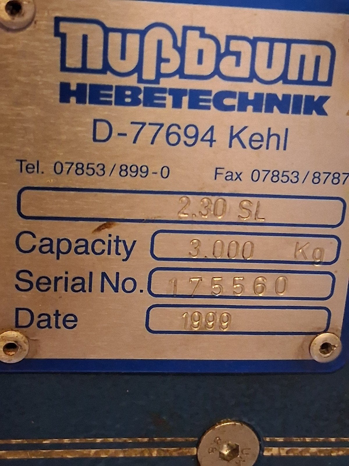 Nussbaum 2.30 SL Hefbrug - 3000 kg capaciteit, Auto diversen, Autogereedschap, Ophalen