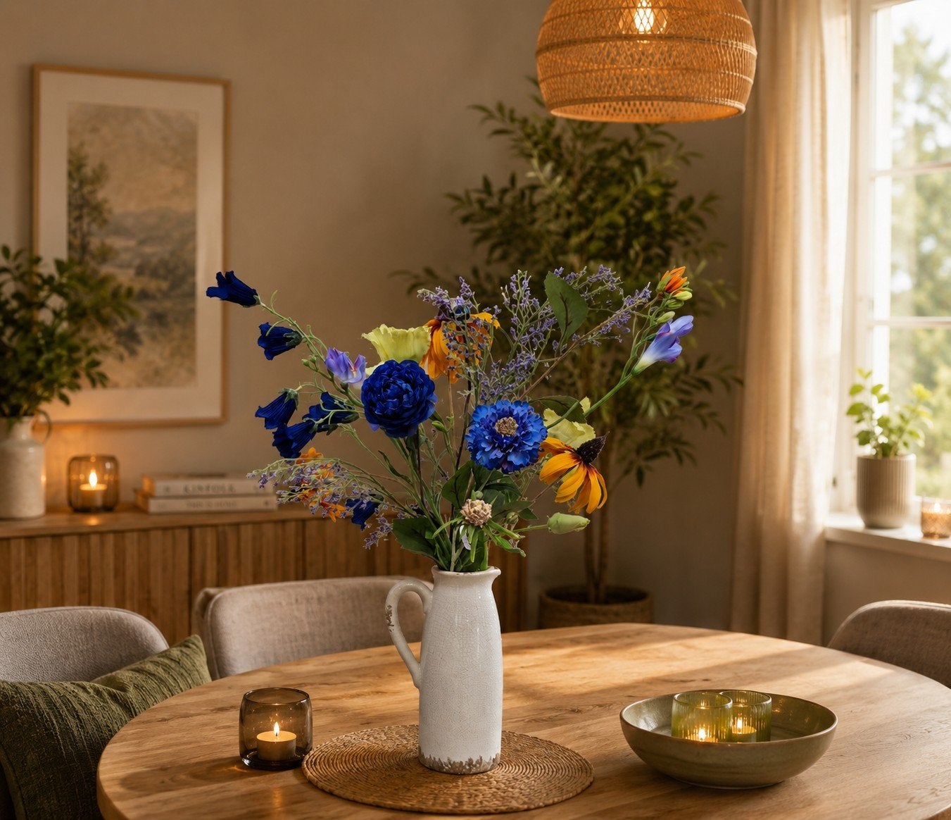 Veldboeket Zijden Bloemen - Kleurrijk & Onderhoudsvrij, Huis en Inrichting, Ophalen of Verzenden, ., ., .