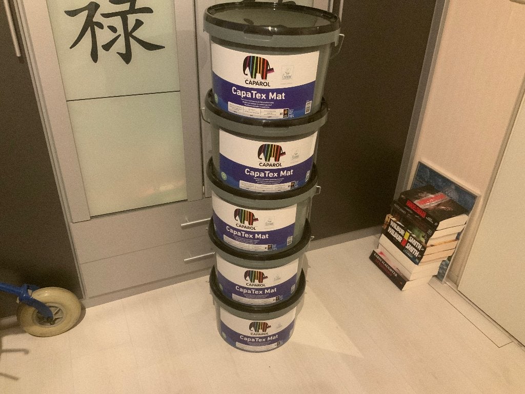 Caparol capatex Matt  5x10 liter wit  65 euro per stuk nieuw, Ophalen, Wit, Nieuw, Verf