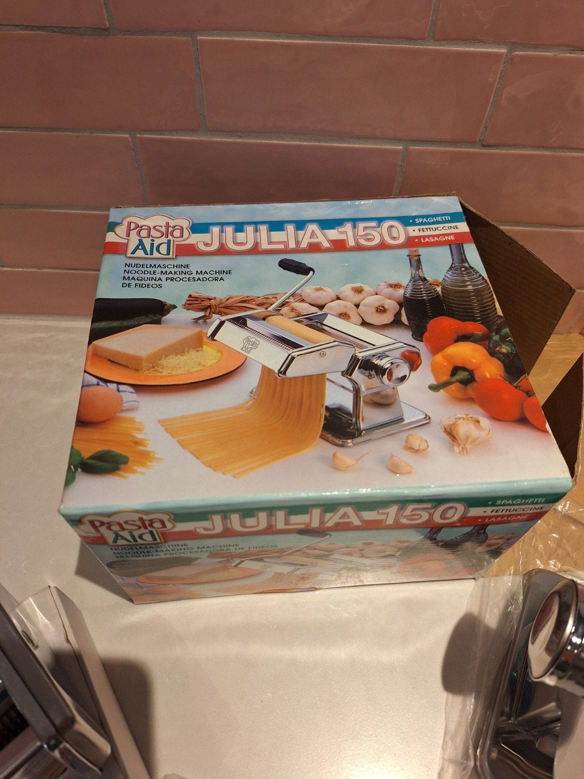 Pasta Aid Julia 150 pastamachine - Bijna Nieuw in doos, Minder dan 1 liter, Ophalen, Nieuw, 3 snelheden of meer