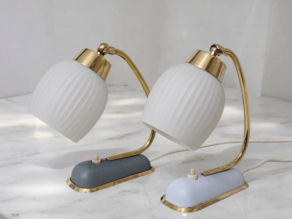 Paar zeer zeldzame bedlampen / tafellampen, Mid-Century, Ophalen of Verzenden