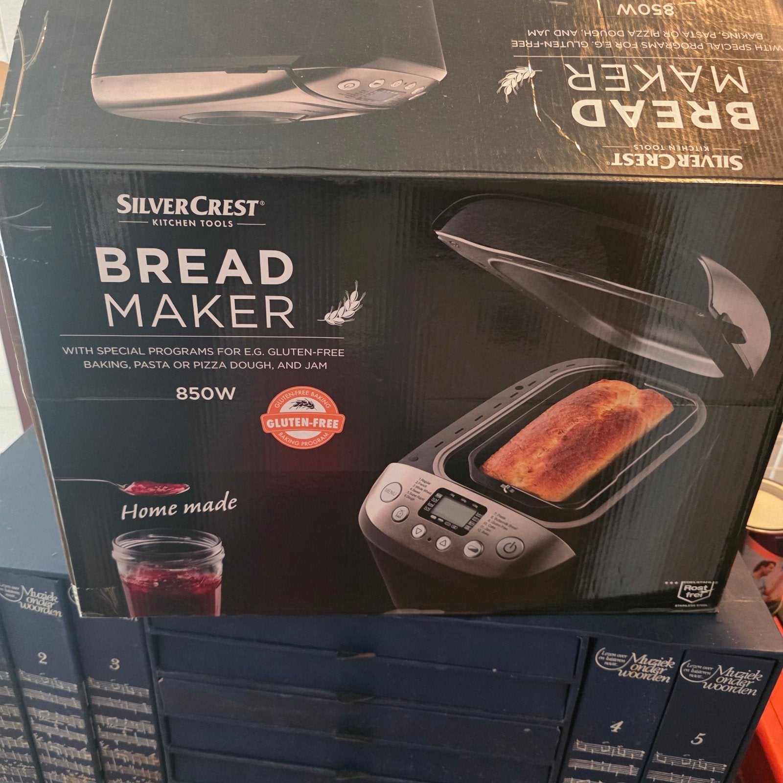 SilverCrest Broodbakmachine 850W - Nieuw in doos, Witgoed en Apparatuur, Broodbakmachines, Met timer, Kijkvenster, 800 tot 1200 gram deeg