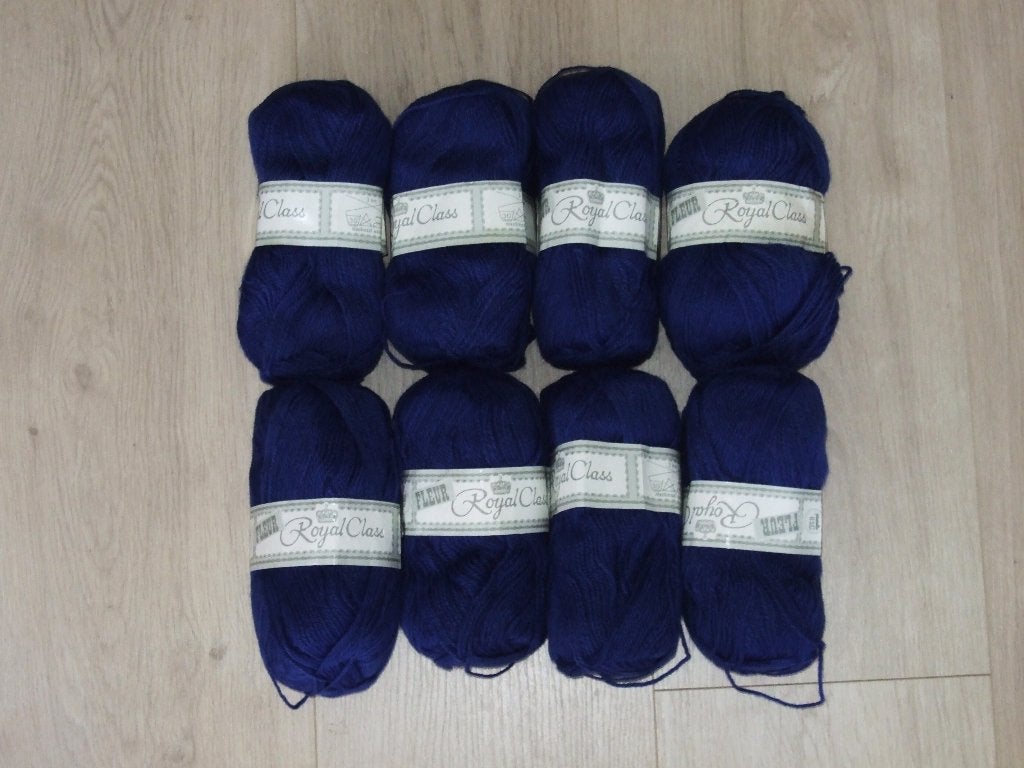 brei / haak garen 8 bolletjes blauw 50 gr acryl, Ophalen of Verzenden, Nieuw, Breien of Haken, Wol of Garen