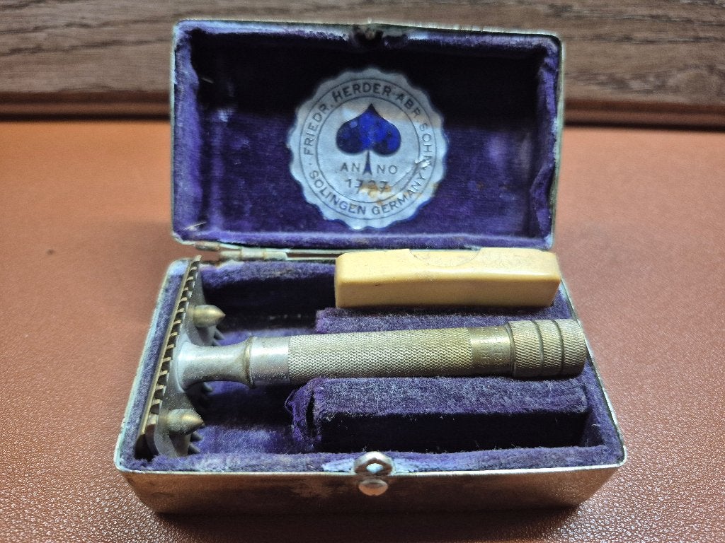 Antiek Friedr. Herder Abr. Sohn Safety Razor, Ophalen of Verzenden, Gebruikt, Gehele gezicht, Verzorging