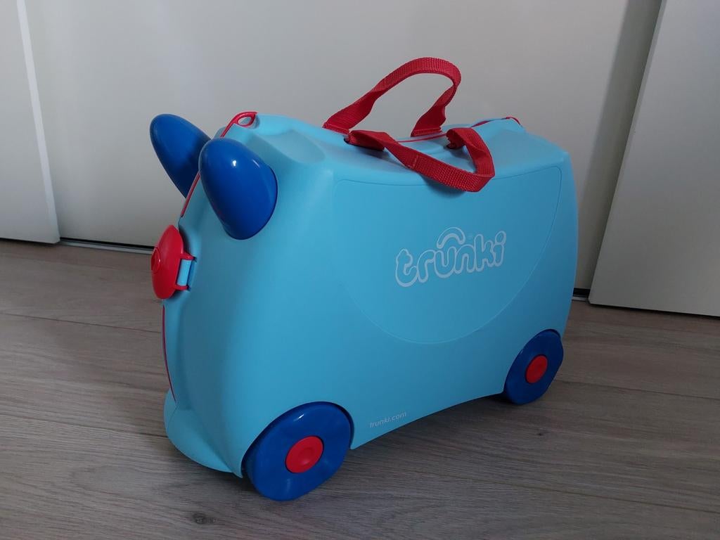 Trunki Kinderkoffer Blauw - Ideaal voor Reizen, Gebruikt, Hard kunststof, Minder dan 50 cm, Minder dan 35 cm