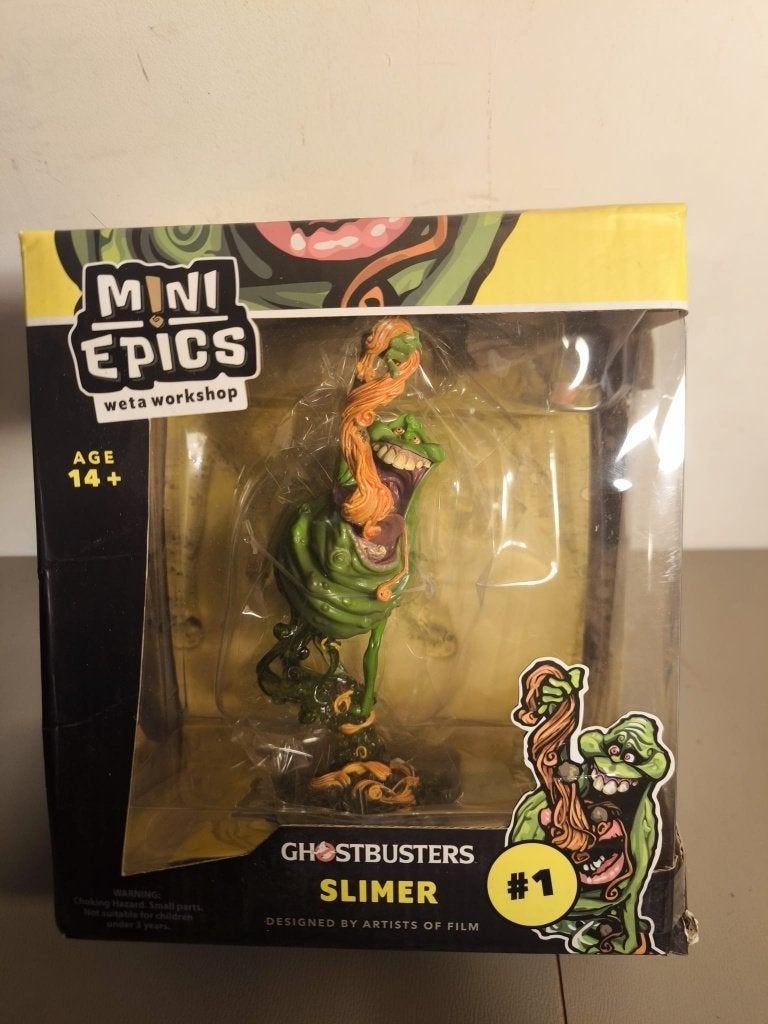Weta Workshop Mini Epics - Ghostbusters: Slimer Vinyl Figure, Ophalen of Verzenden, Nieuw, Actiefiguur of Pop