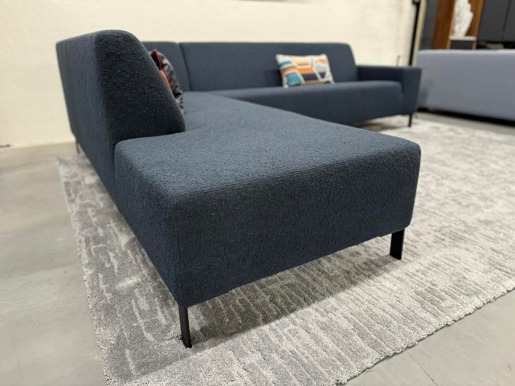 Nieuw Gelderland 6511 Hoekbank Blauw Zero 006 stof Design, Huis en Inrichting, Banken | Bankstellen, Hoekbank, Nieuw, Gelderland