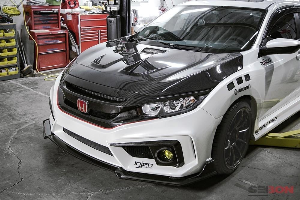 Seibon Carbon MR-style motorkap - Honda Civic 2016-2021, Ophalen of Verzenden