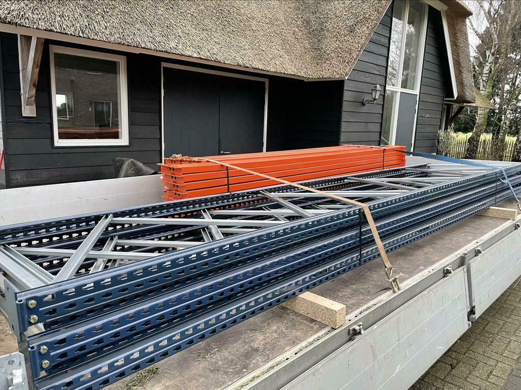 11,40 meter palletstelling 5 staanders en 32 liggers, Zakelijke goederen, Kantoor en Winkelinrichting | Magazijn, Stelling en Opslag