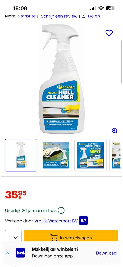 Starbrite hull cleaner, zeer effectief reinigingsmiddel !, Watersport en Boten, Schoonmaak, ., Nieuw, Vs