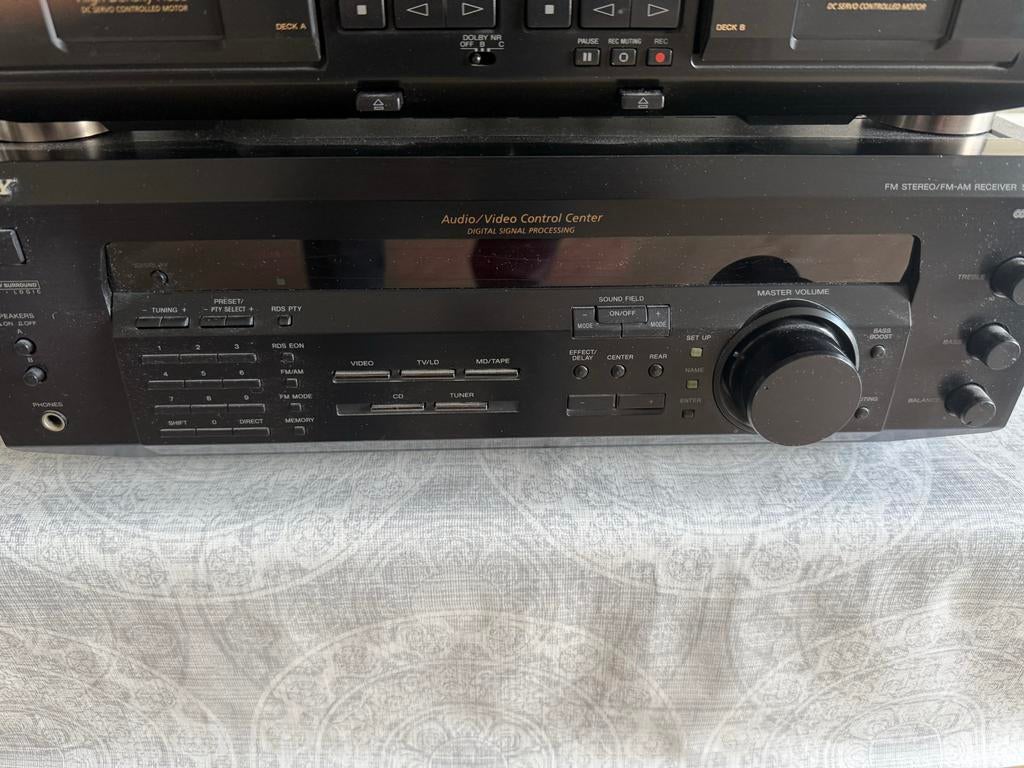 Vintage Sony Stereo Set - DVD, Cassette, Tuner, Versterker, Audio, Tv en Foto, Versterkers en Receivers, Gebruikt, Stereo, Minder dan 60 watt