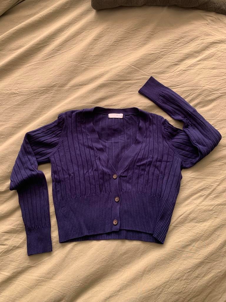 Donkerblauw kort vestje maat 38 M, Ophalen of Verzenden, Zo goed als nieuw, Maat 38/40 (M), Blauw