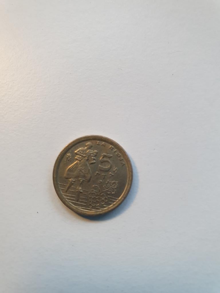 Spaanse 5 Pesetas Munt, Ophalen of Verzenden, Overige landen, Losse munt