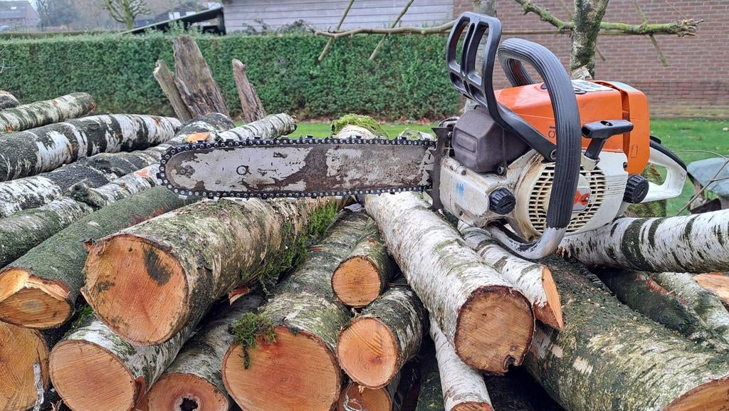 Stihl 026 kettingzaag gereviseerd met nieuwe ketting, Stihl, Gebruikt, Ophalen of Verzenden, ????