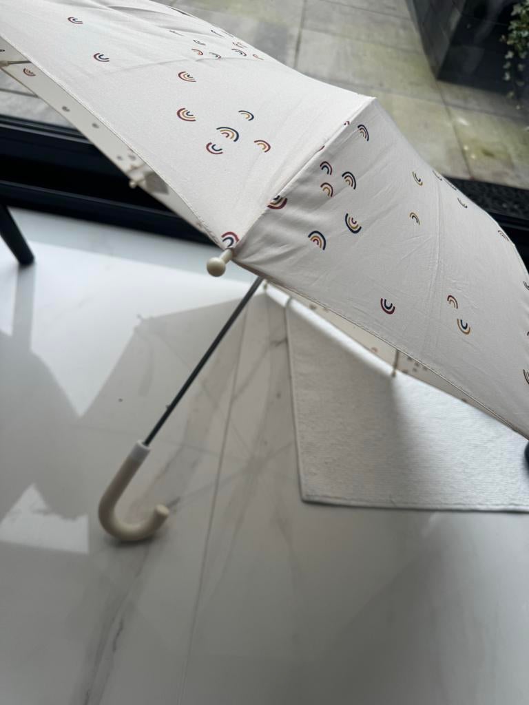 Leuke paraplu met regenboogjes, Ophalen of Verzenden, Nieuw, Wit
