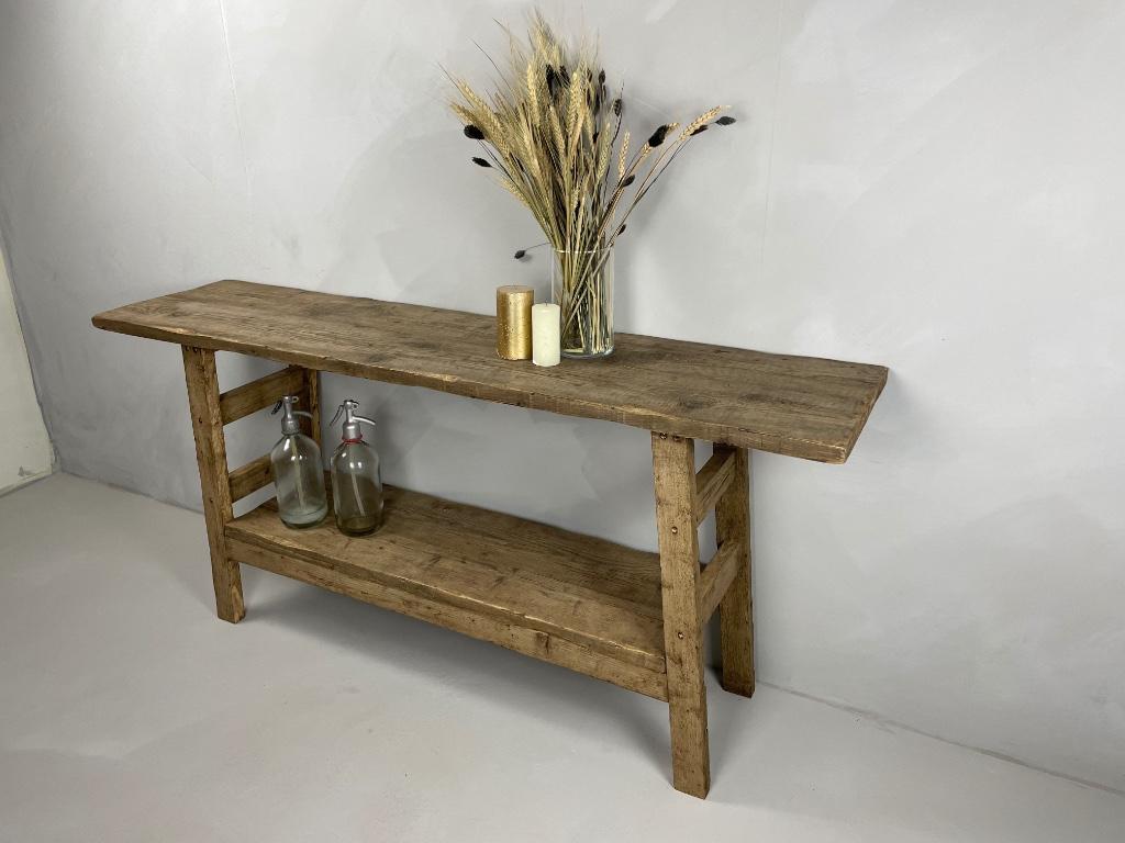 Sidetable Woods | Meerder maten | Handgemaakt | Baan Woods, 100 tot 150 cm, Nieuw, Ophalen of Verzenden, Side table, Sidetable, Landelijk, Robuust, Industrieel, Hout