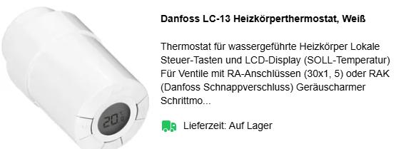 Danfoss Z-Wave Radiator thermostaat LC-13, Doe-het-zelf en Verbouw, Verwarming en Radiatoren, Zo goed als nieuw, Radiator, Minder dan 30 cm