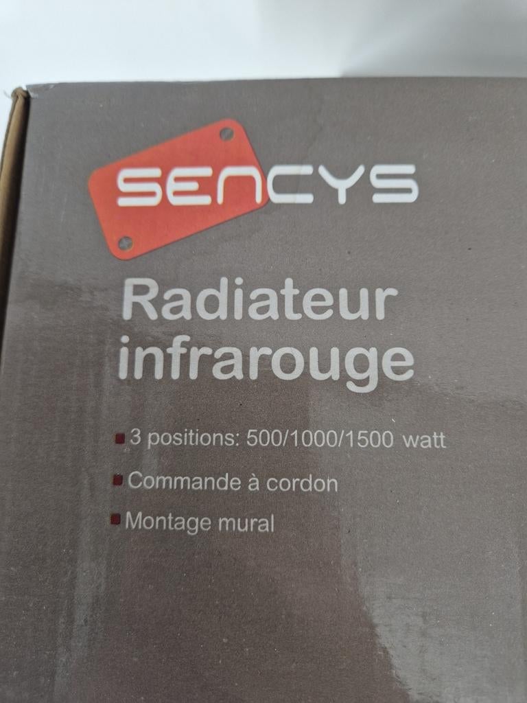 Sencys Infrarood Wandheater | 500/1000/1500W | IP21 | Nieuw, Elektrisch, Nieuw, Ophalen of Verzenden, Info@sencys.com