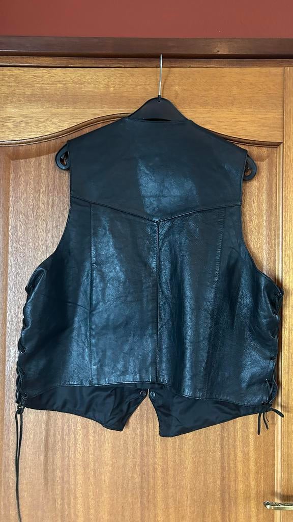Bikervest (echt leer), Motoren, Kleding | Motorkleding, Ophalen of Verzenden, Tweedehands, Heren, Jas | leer