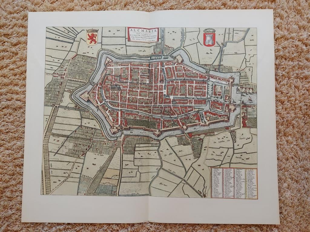 Historische kaart Alkmaar - Joan Blaeu, Ophalen of Verzenden